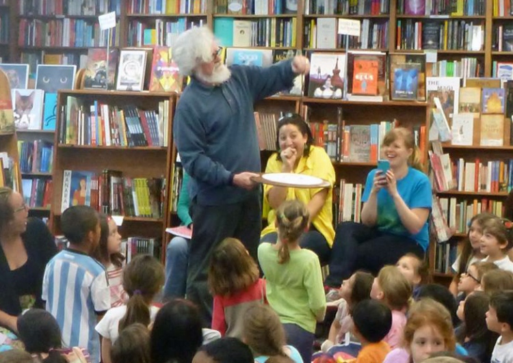 150 children for Earth Day at Politics and Prose Bookstore, Wash, D.C.